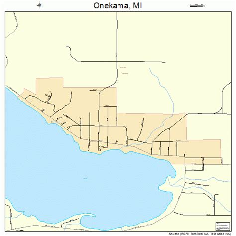 Onekama Michigan Street Map 2660740