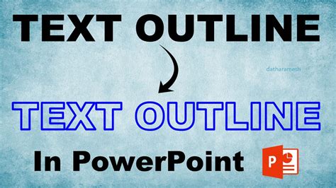 How to Create Text Outline In PowerPoint - YouTube