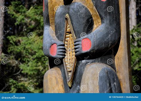 Bear Clan Canoe Carving on the Totem Pole at the East Gate, Algonquin ...