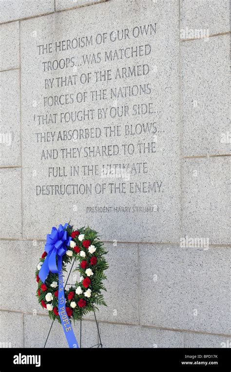 National World War II Memorial and fountain, Washington DC, USA Stock ...