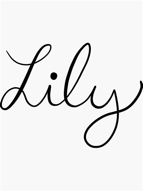 "Lily Name Sticker" Sticker for Sale by LilyBelle2006 | Redbubble