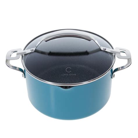 Curtis Stone Dura-Pan Nonstick 6-Quart Straining Stock Pot Model 616 ...