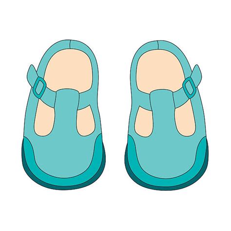 Royalty Free Sketch Childrens Sandals For A Boy Clip Art, Vector Images & Illustrations - iStock