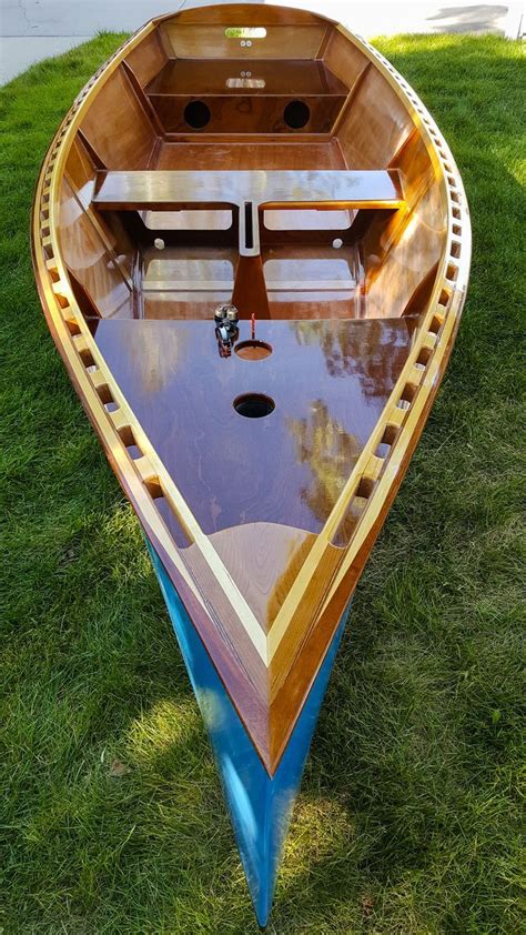 New Goat Island Skiff with Yawl Rig (With images) | Wooden sailboat, Wooden boat building, Boat ...