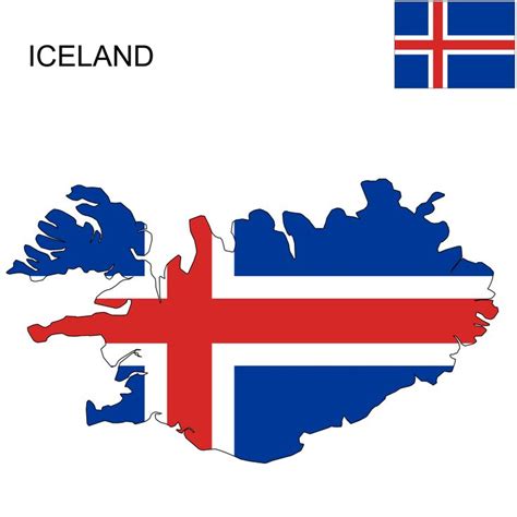 Iceland Flag Map and Meaning | Vlajka, Město