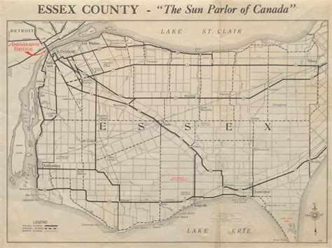 1930 Essex County Map | Essex county, Genealogy history, County map