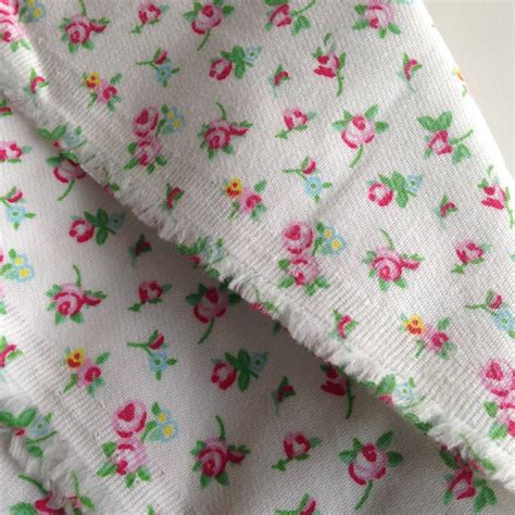 Bamboo Organic Cotton Blend Fabric Floral Print Twill Weave