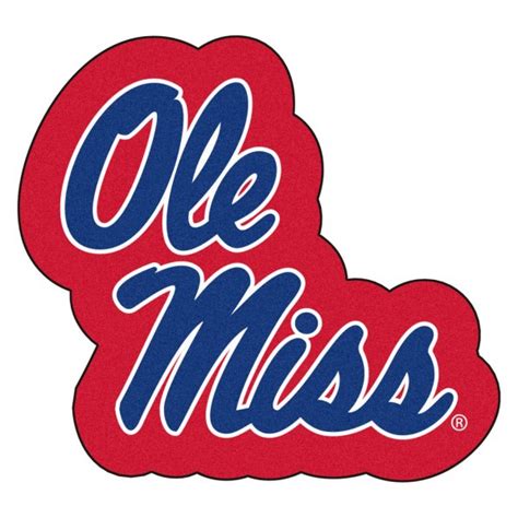 FanMats® 20628 - University of Mississippi - Ole Miss Logo on Mascot Mat