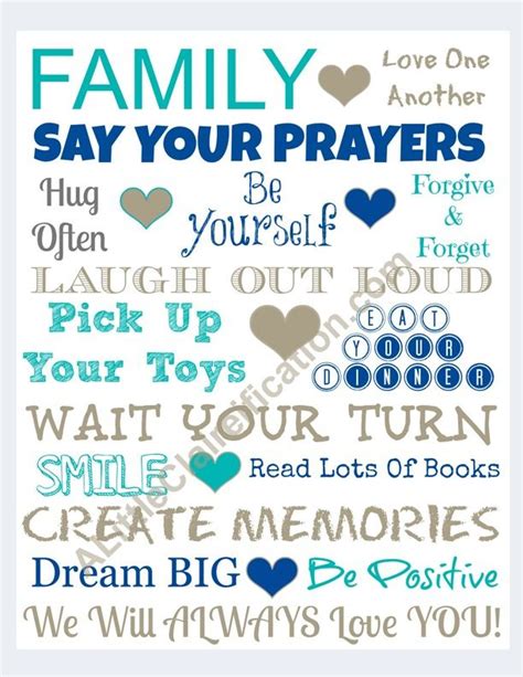 Free Family Rules Printable | Love One Another. Or Else. ;) - A Little ...