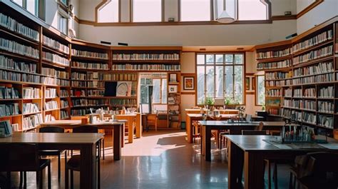 Premium AI Image | photo of the school library with a plain background