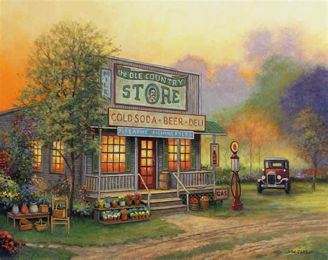 Old Country Store Painting by John Zaccheo | Pixels