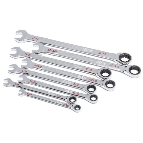 GEARWRENCH GearWrench 8 Pc 120XP SAE Ratcheting Wrench Set in the Ratchet Wrenches & Sets ...