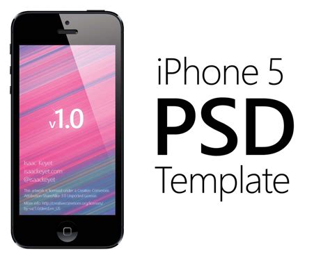 iPhone 5 PSD Template – Isaac Keyet