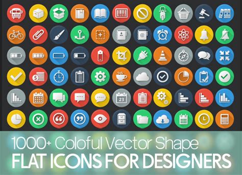 Colorful Flat Icons Set for Designers | Icons | Graphic Design Blog