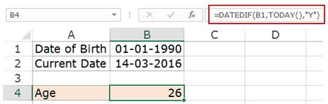 How To Calculate Age In Years Excel - Haiper