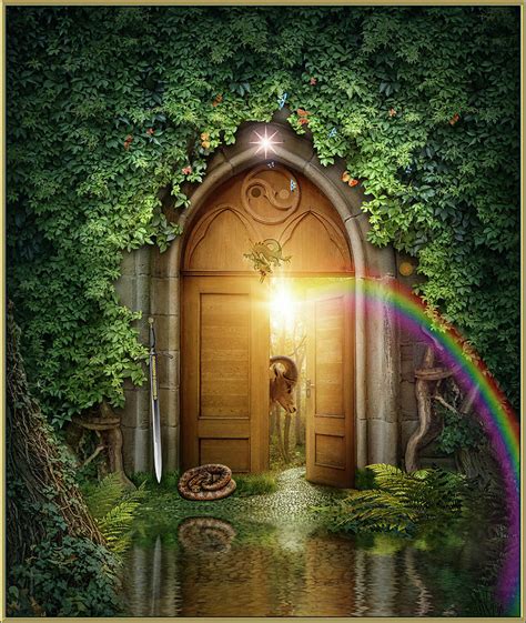 The secret door Digital Art by Harald Dastis - Pixels