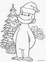 Curious George Christmas Coloring Pages sketch template