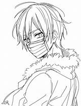 Handsome Anime Boy Coloring Page  Free Printable Pages For Kids sketch template