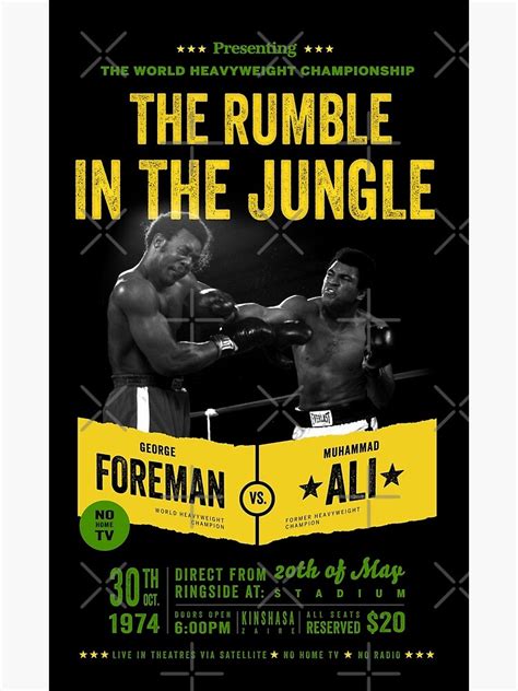 "Ali vs Foreman Rumble in the Jungle" Poster for Sale by TeeMonsters ...