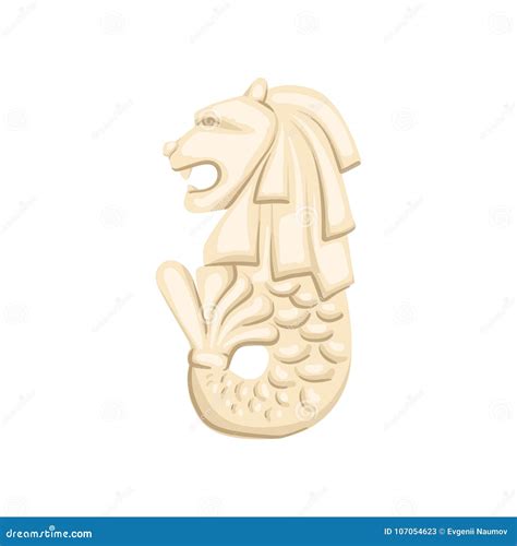 Merlion Statue Linear Icon Cartoon Vector | CartoonDealer.com #231611743