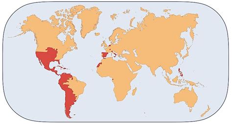 Spanish Colonies Map