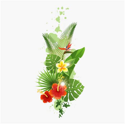 Tropical Flowers Png Transparent, Png Download , Transparent Png Image ...