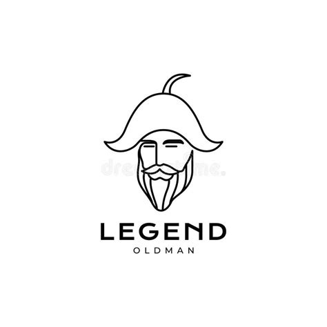 Head Old Man Bearded Historical Logo Design Vector Stock Vector - Illustration of line, culture ...