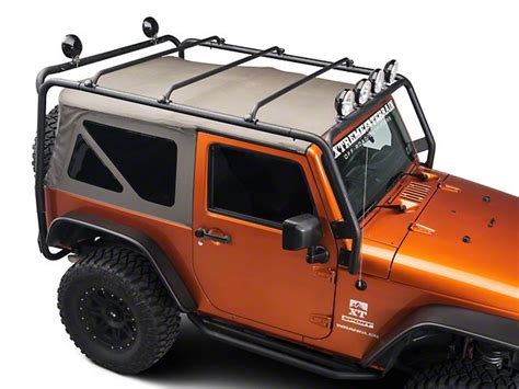 Barricade Roof Rack - Textured Black (07-18 Wrangler JK 2 Door) Jeep Wrangler Yj, Jeep Cj, Jeep ...