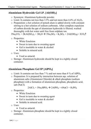 Chapter No 3 : Gastrointestinal Agents | PDF