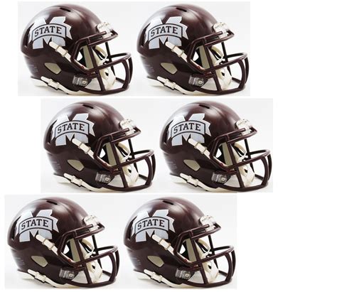 Mississippi State Bulldogs NCAA Mini Speed Football Helmet 6 count ...