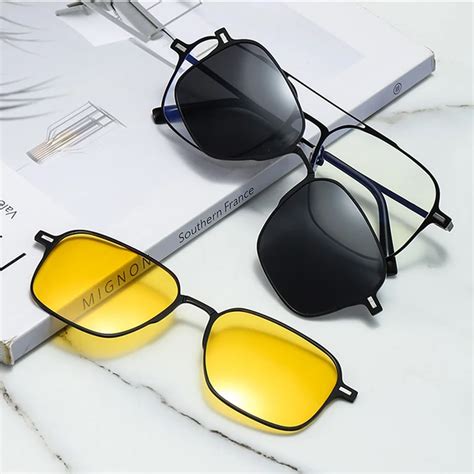 New Design 3 In 1 Magnetic Clip On Glasses High Quality Polarized ...