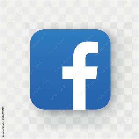 Facebook icon. Facebook logo. Facebook button. Facebook vector Facebook logo with shadow on a ...