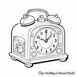 Alarm Clock Coloring Pages  Free & Printable sketch template