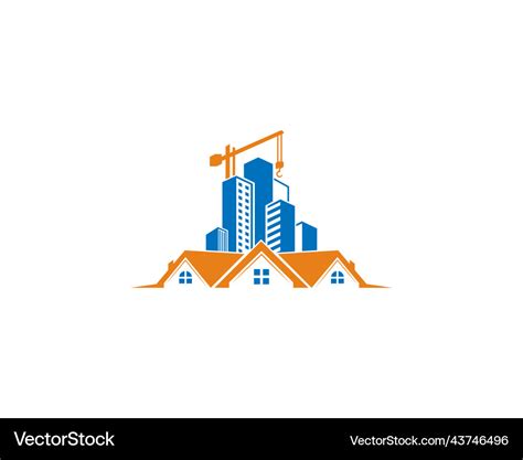 Creative home construction logo design Royalty Free Vector