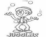 Juggler Coloring Page Pages sketch template