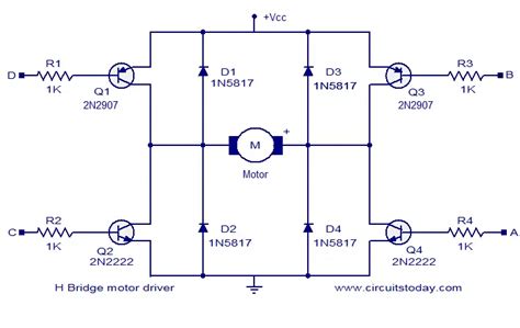 H bridge motor driver circuit