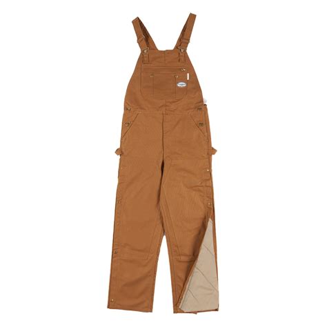 Rasco FR Insulated Bib Overalls for Men | Brown Duck FR2607BN