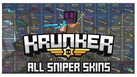 All Sniper Skins Showcase - Krunker - YouTube