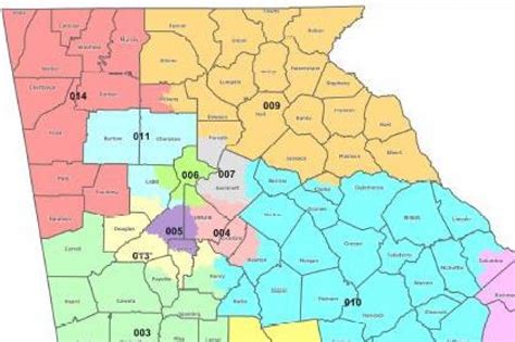 Georgia State Senate District Map - Printable Map