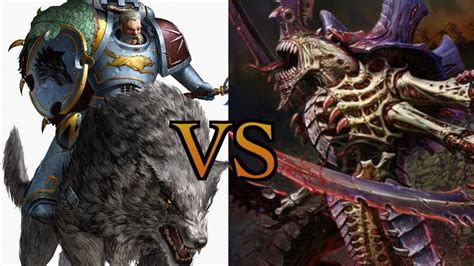 Grim Dark Battles: Swarmlord Vs Harald Deathwolf Warhammer 40K - YouTube