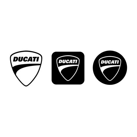 Ducati black logo, ducati logo black and white vector on white background 26555313 Vector Art at ...