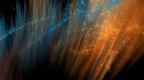 abstract, Stars, Dust, Lights, Blue, Orange Wallpapers HD / Desktop and Mobile Backgrounds