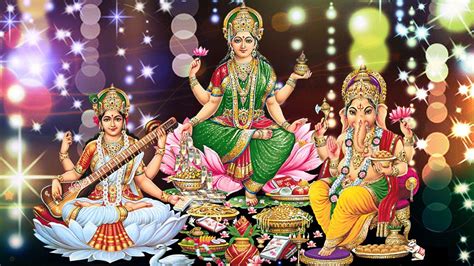 Laxmi Ganesh Saraswati Wallpapers - Top Free Laxmi Ganesh Saraswati Backgrounds - WallpaperAccess