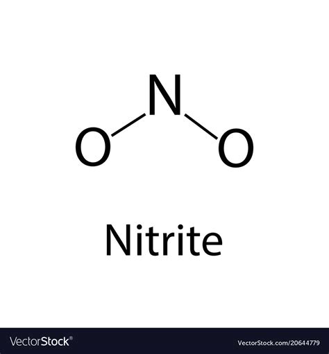 The chemical formula of nitrite infographics Vector Image