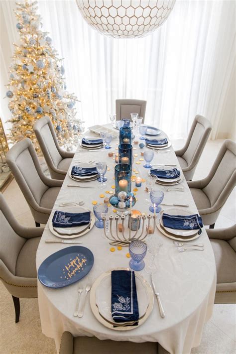 My 2020 Hanukkah Table | Chanukah decor, Hanukkah table setting, Hannukah decorations