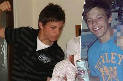 New dad Louis Tomlinson pictured 'drinking under age and pretending to punch a doll' in old ...