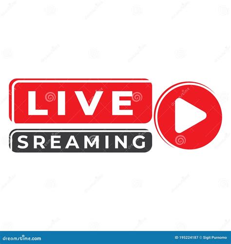 Live Streaming Flat Logo Vector Design Stock Vector - Illustration of isolated, airing: 195224187