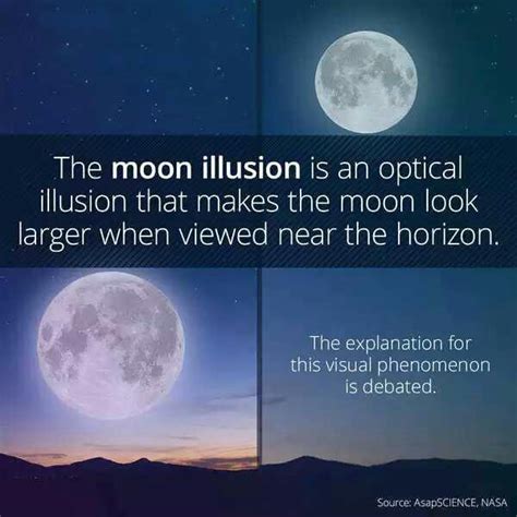 The moon illusion is an optical illusion that makes the moon look ...