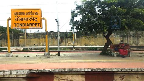 Tondiarpet railway station, Tamil Nadu - YouTube