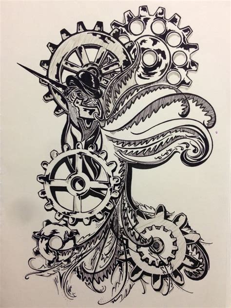 545 Best Steampunk Gears in Steampunk Flowers Drawings | Steampunk ...